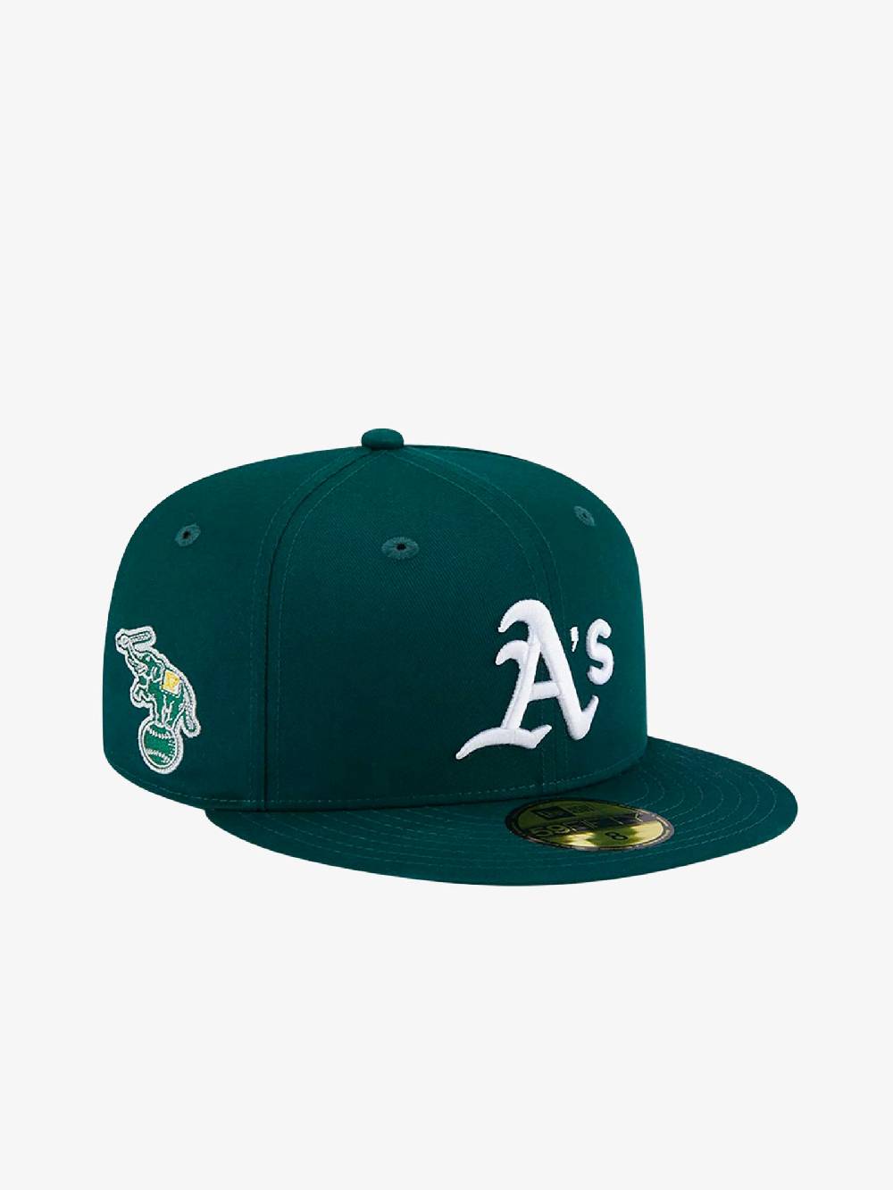 NEW ERA Cappello 59FIFTY Fitted Oakland Athletics Team Side Patch Verde