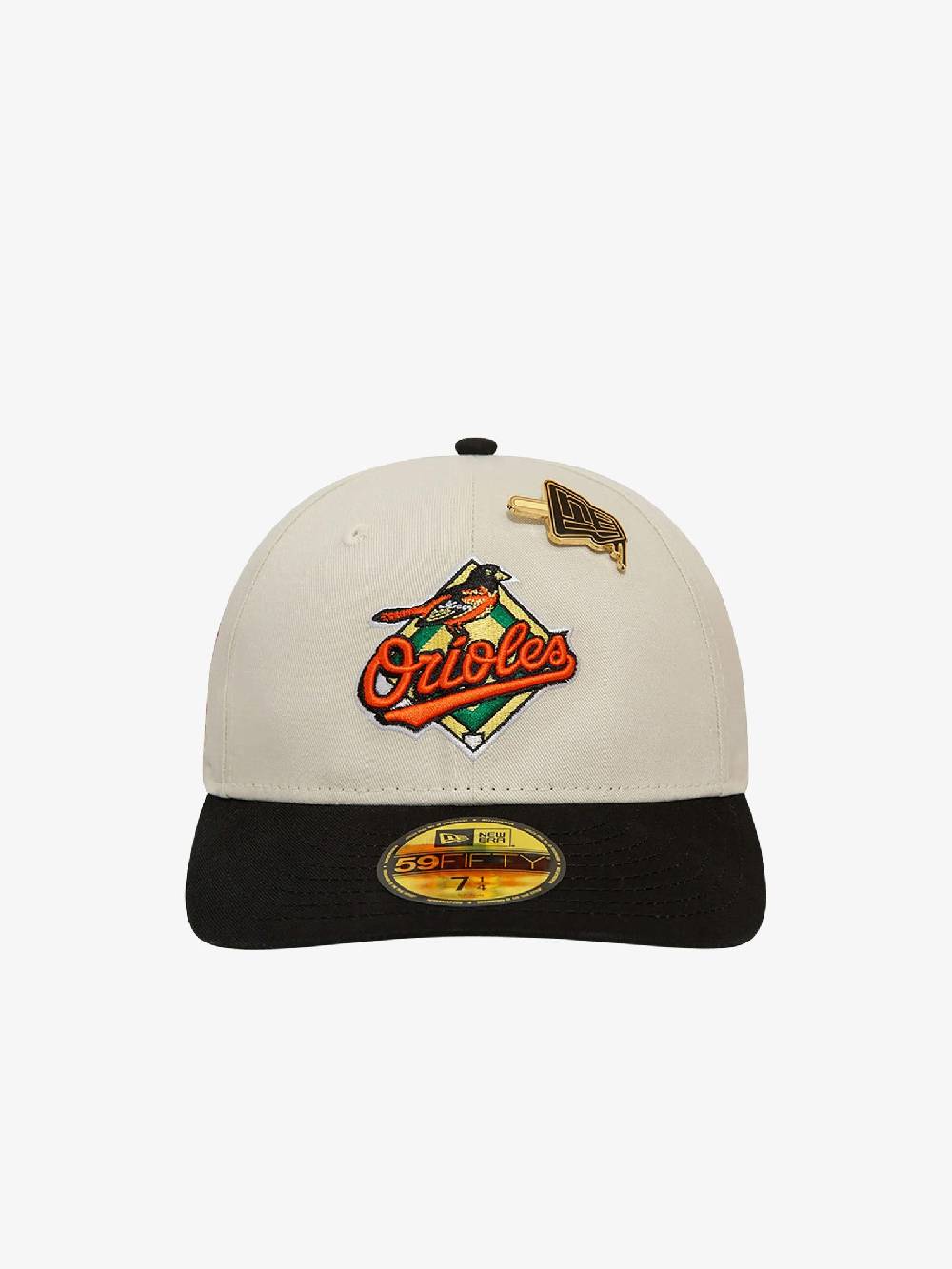 NEW ERA Cappello 59FIFTY Low Profile Baltimore Orioles MLB Pin 60503332 Uomo Cotone Beige
