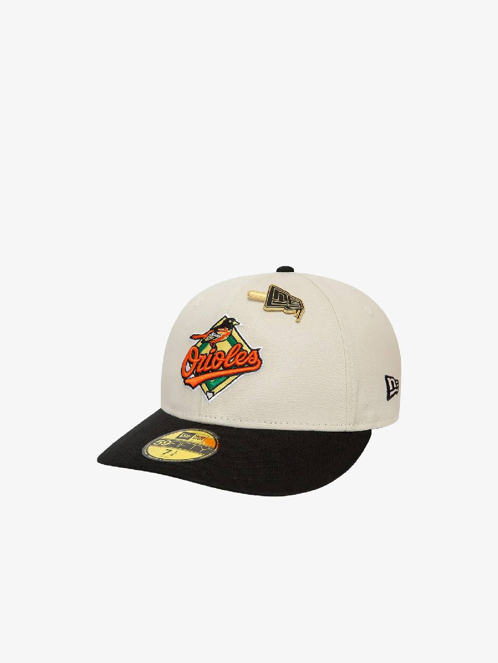 NEW ERA Cappello 59FIFTY Low Profile Baltimore Orioles MLB Pin 60503332 uomo cotone beige