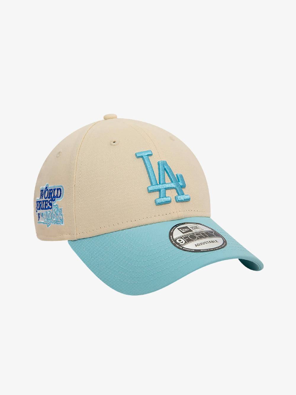NEW ERA Cappello 9FORTY LA Dodgers World Series Patch Azzurro