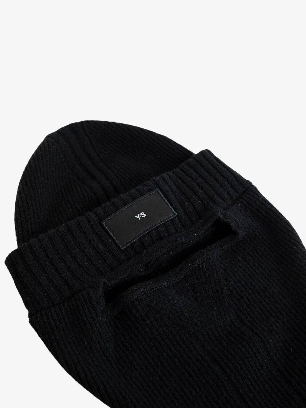 Y-3 Cappello Balaclava IK6881 Passamontagna Uomo In Lana Nero