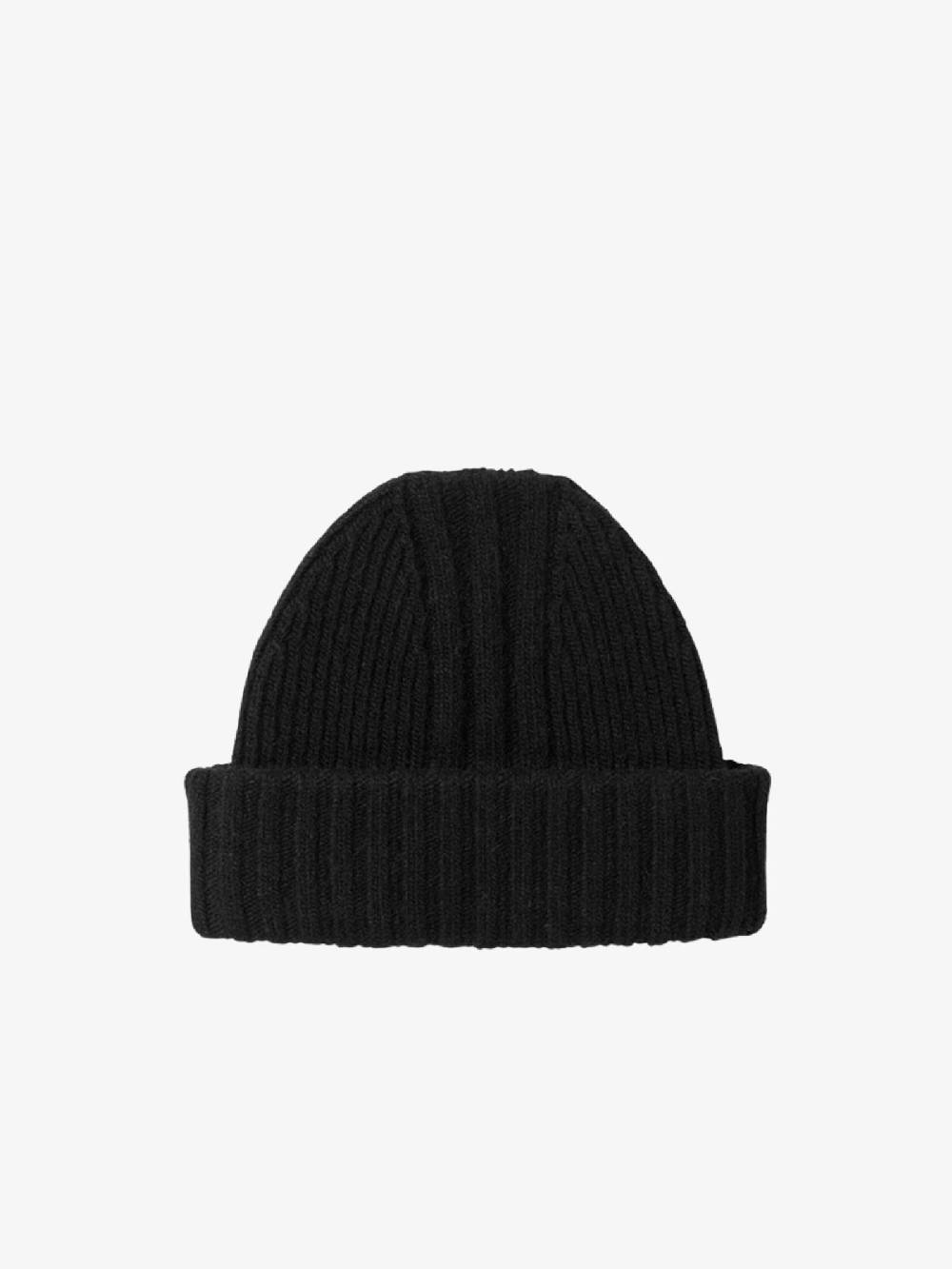 Y-3 Cappello Beanie Uomo In Lana Nero Con Etichetta