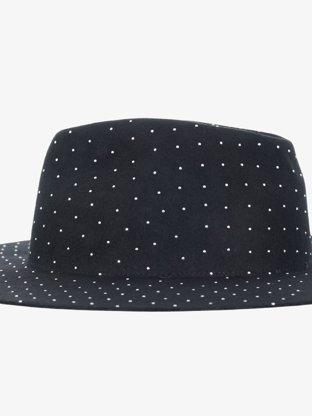 SPACE SIMONA CORSELLINI Cappello In Feltro Di Lana Donna Con Swarovski Nero