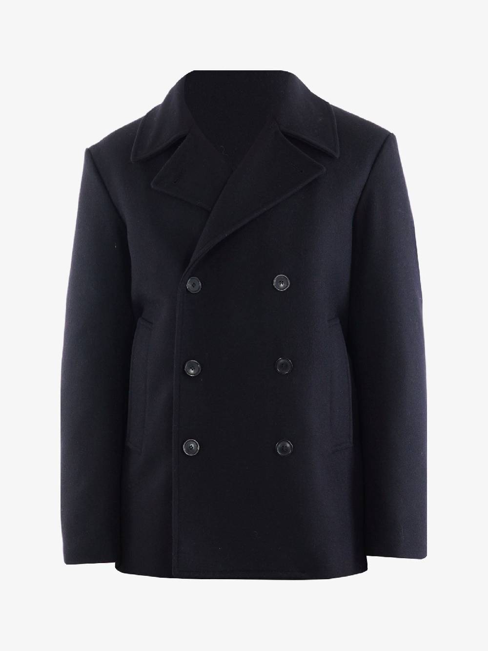 GRIFONI Cappotto doppiopetto GP161040 uomo in lana nero