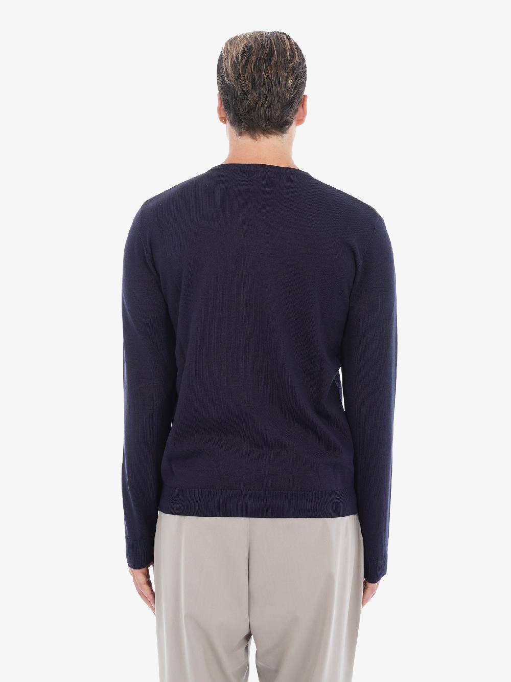 SSEINSE Cardigan 2504SS In Misto Viscosa Uomo Blu Scuro