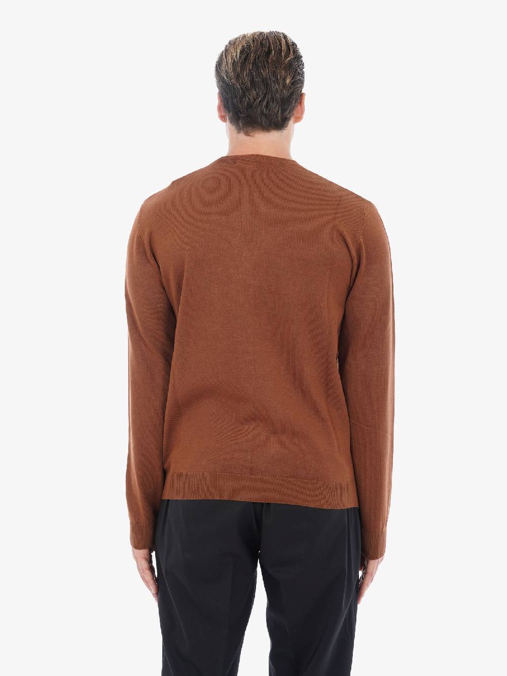 SSEINSE Cardigan 2504SS In Misto Viscosa Uomo Tabacco