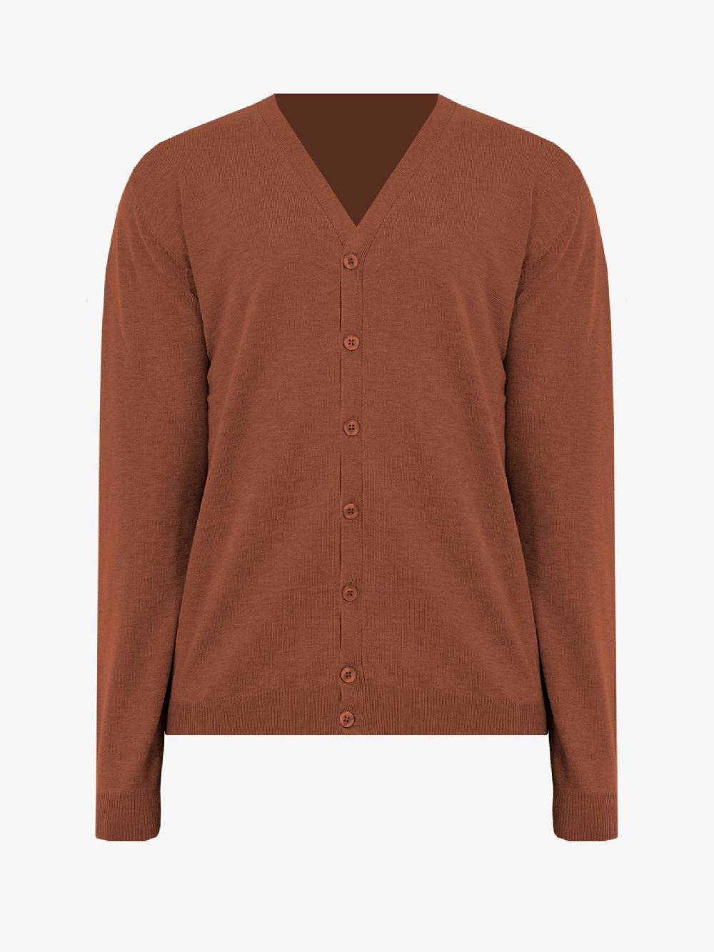 SSEINSE Cardigan 2504SS in misto viscosa uomo tabacco