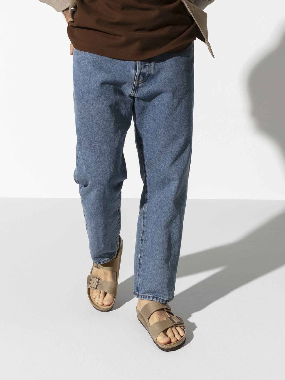 BIRKENSTOCK Ciabatte Arizona Uomo Tabacco Pelle Oliata Platare Stretto