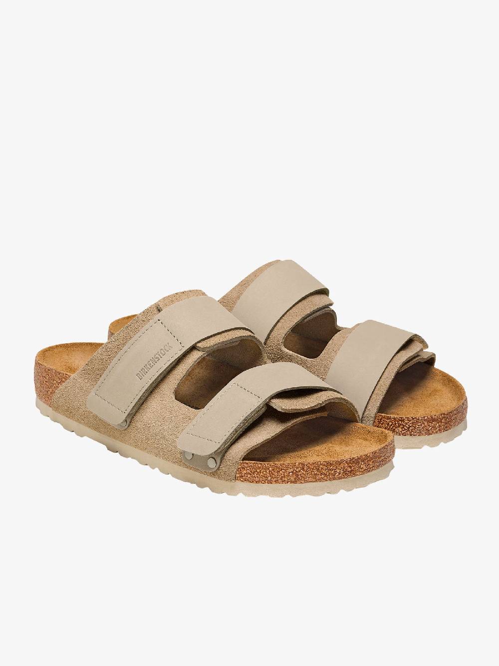 BIRKENSTOCK Ciabatte Uji Uomo In Pelle Pieno Fiore Beige