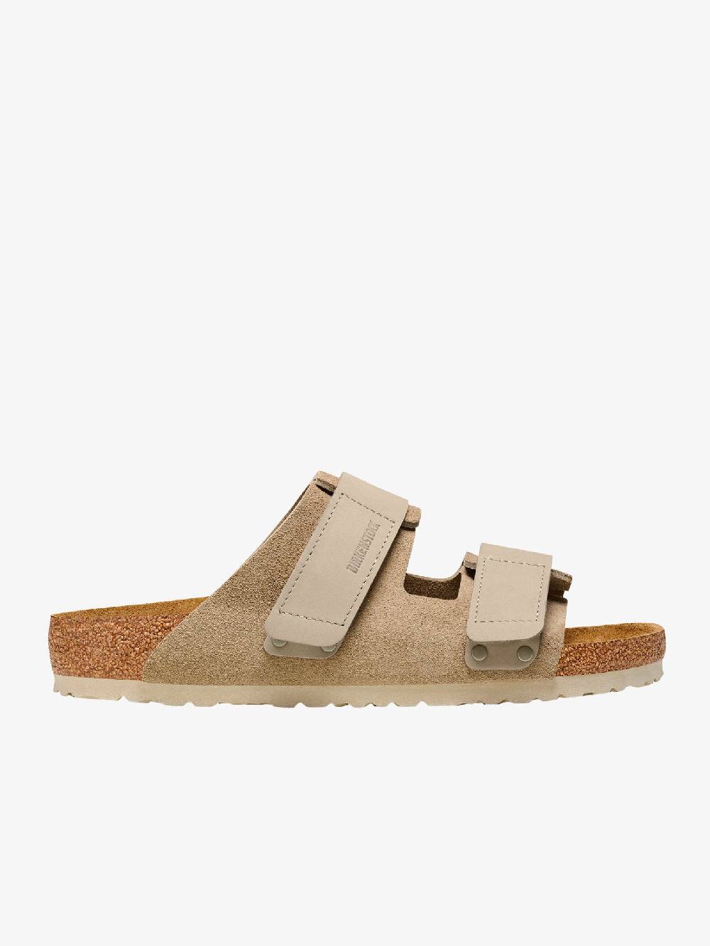 BIRKENSTOCK Ciabatte Uji uomo in pelle pieno fiore beige