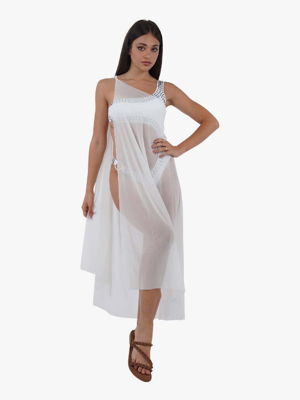 PIN UP Copricostume abito pareo lungo PE010AL donna bianco