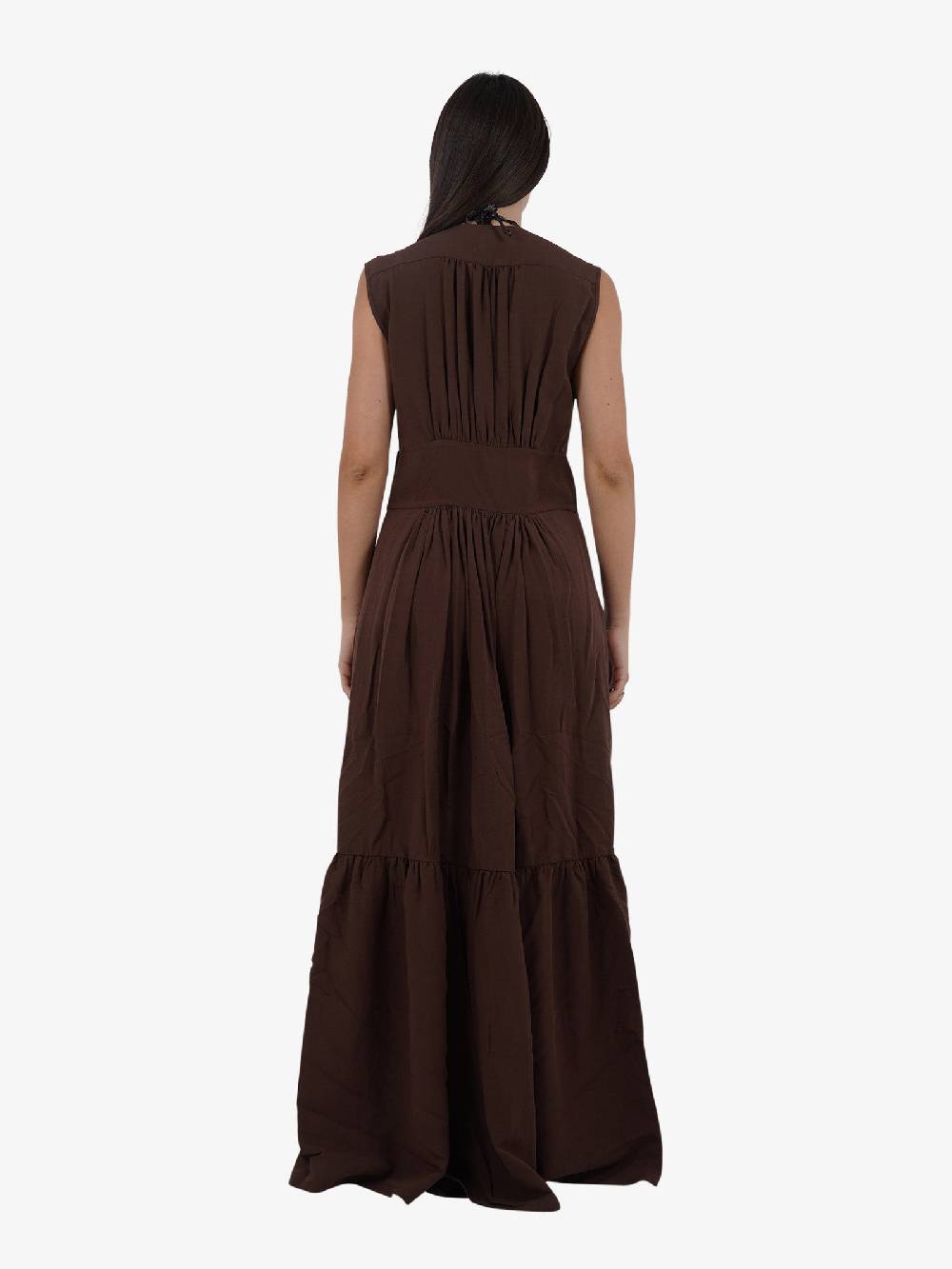 MISS BIKINI Copricostume Vestaglia Lungo V4041D Donna Viscosa Marrone