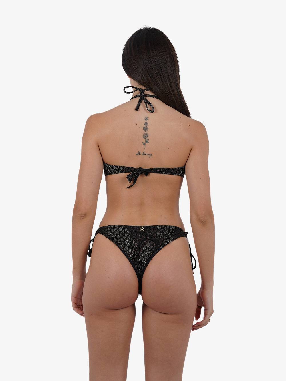 MISS BIKINI Costume Da Bagno Bikini A Fascia Pitonato V4098S Donna Marrone