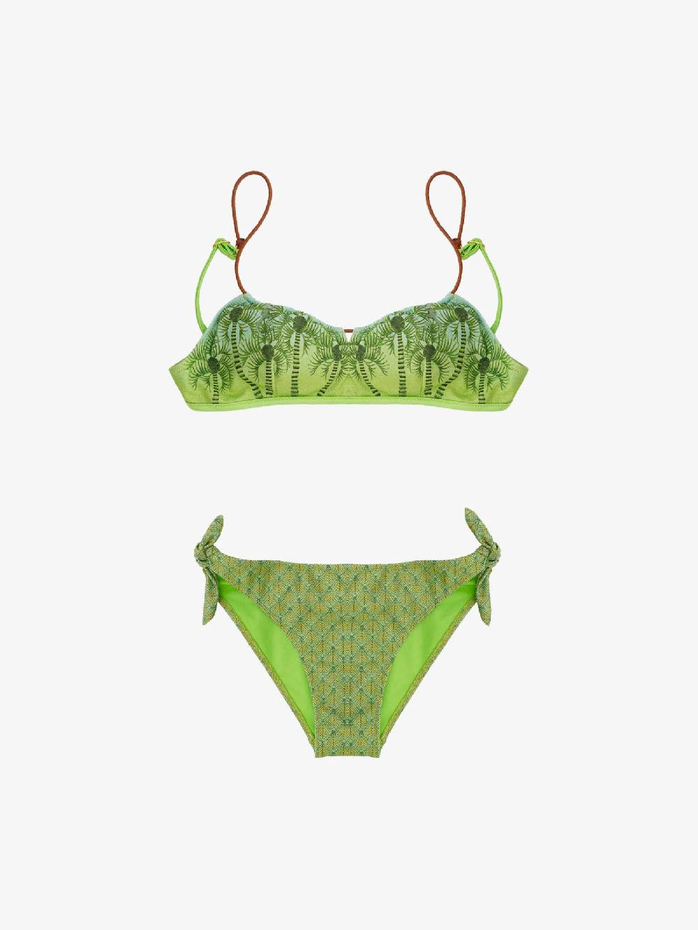 PIN UP Costume da bagno bikini donna Palm Paradise verde