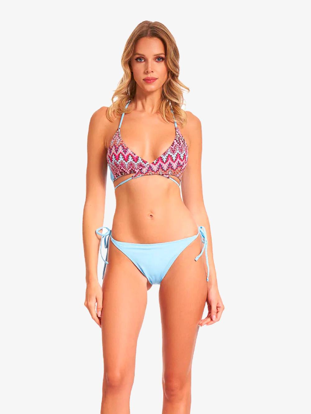 COTAZUR Costume Da Bagno Bikini Donna Spiegato Azzurro
