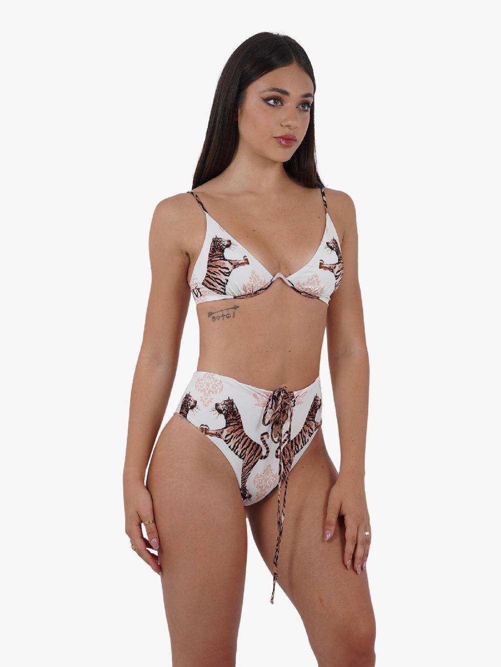 DISTRICT BY MARGHERITA MAZZEI Costume Da Bagno Bikini Ferro Unito 4TS33 Donna Panna