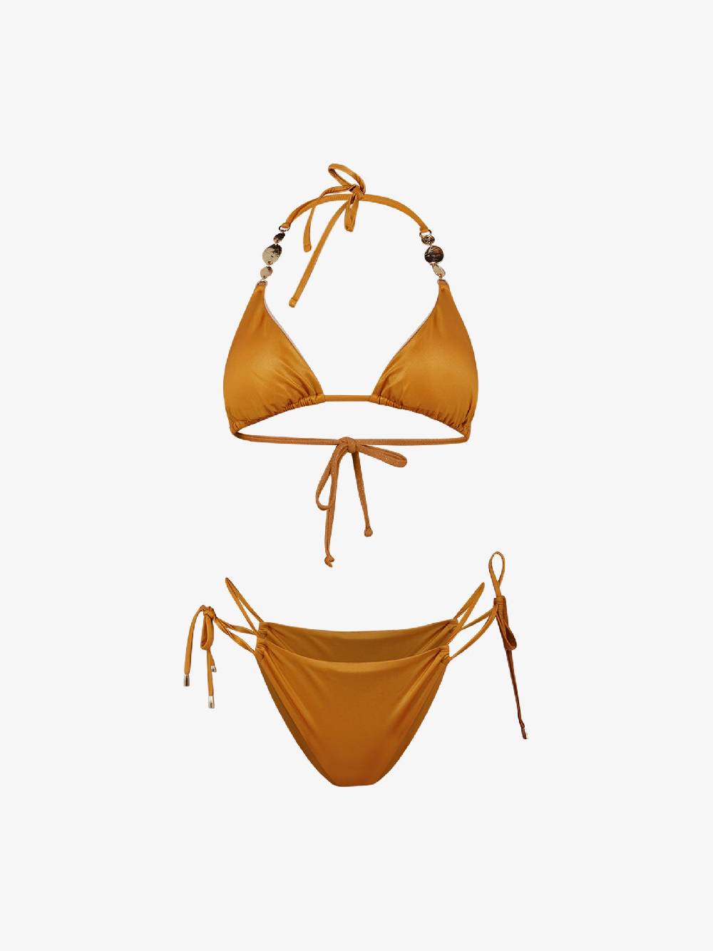 MISS BIKINI Costume Da Bagno Bikini Triangolo Con Medaglie Oro V4111S Donna Oro