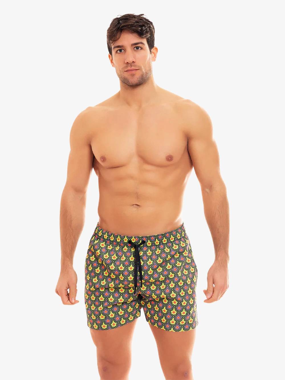 MOVE BEACHWEAR Costume Da Bagno Boxer Saint Vincent Con Stampa SVN PRINT 24 Uomo Giallo