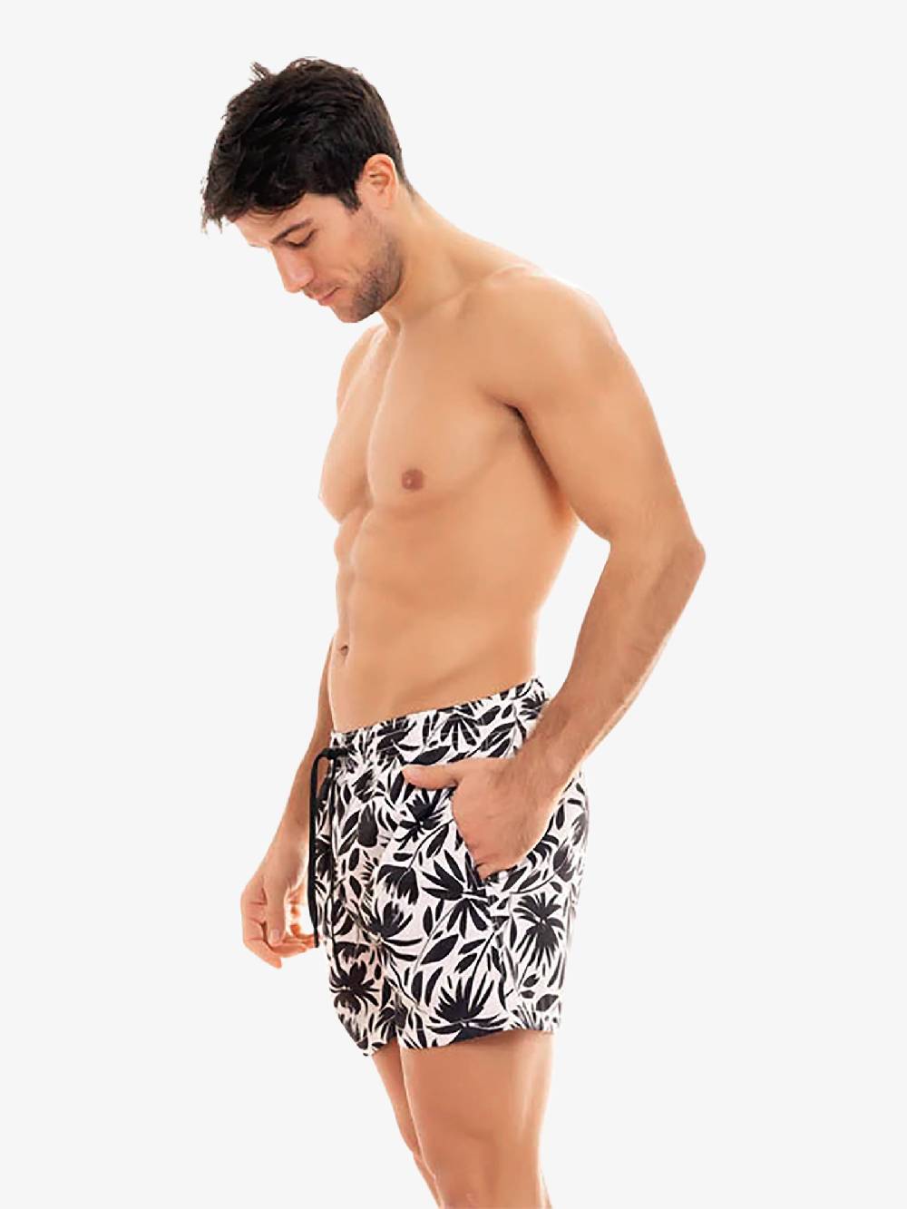 MOVE BEACHWEAR Costume Da Bagno Boxer Saint Vincent Con Stampa SVN PRINT 24 Uomo Nero