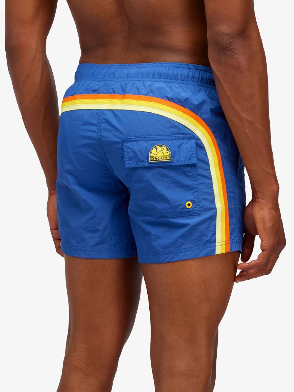 SUNDEK Costume Da Bagno Corto Crinkled M504BDN5100 Uomo Blu