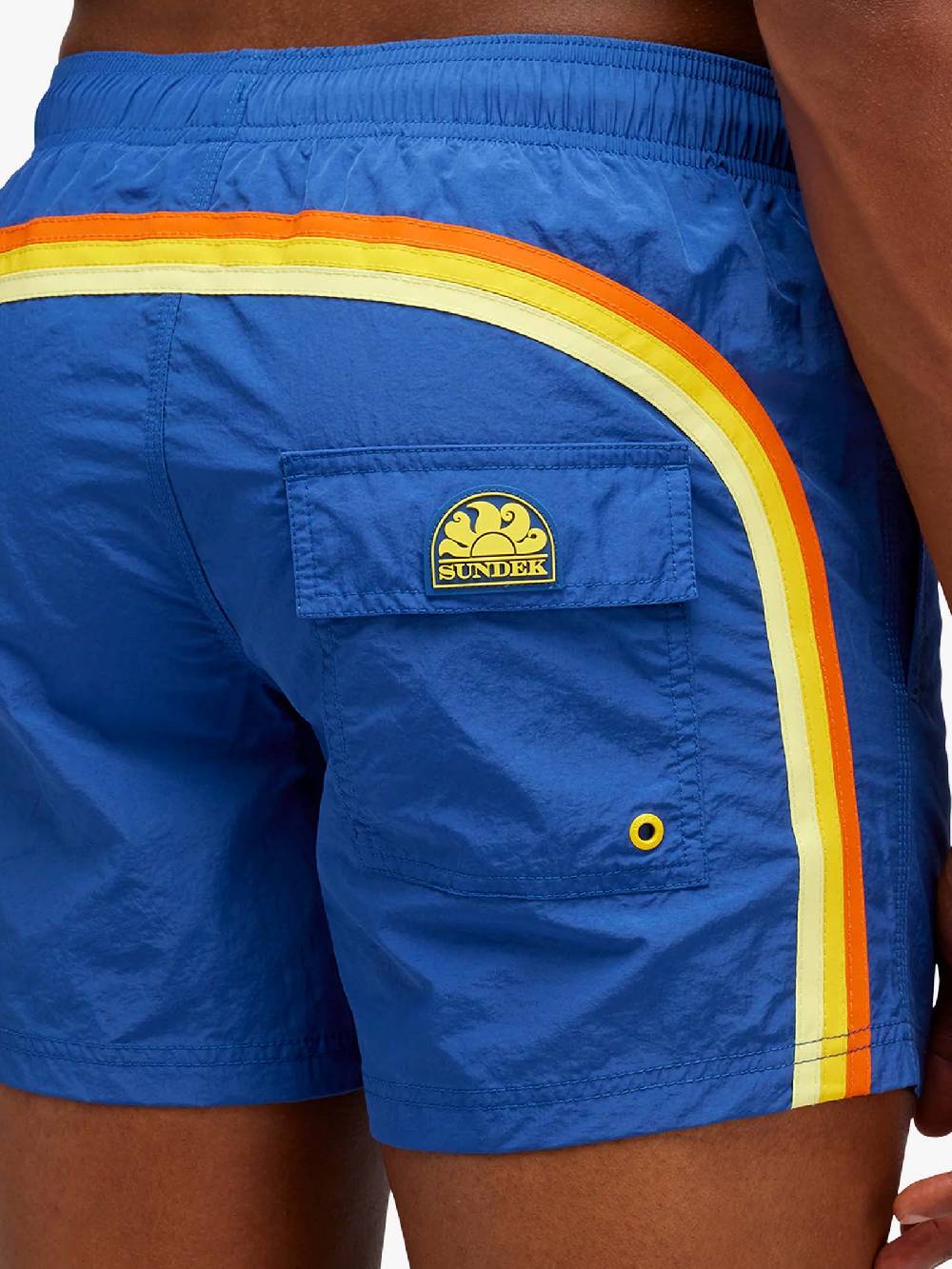 SUNDEK Costume Da Bagno Corto Crinkled M504BDN5100 Uomo Blu