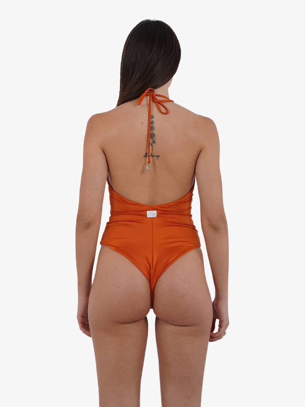 COTAZUR Costume Da Bagno Intero Chevron CTZ01421 Donna Viscosa Arancione