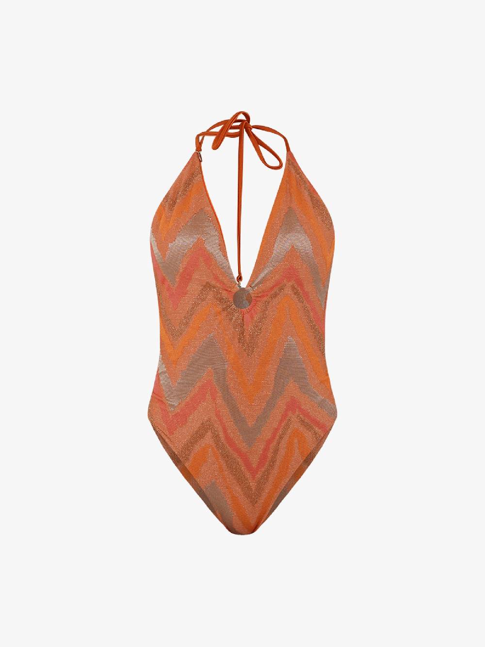 COTAZUR Costume Da Bagno Intero Chevron CTZ01421 Donna Viscosa Arancione