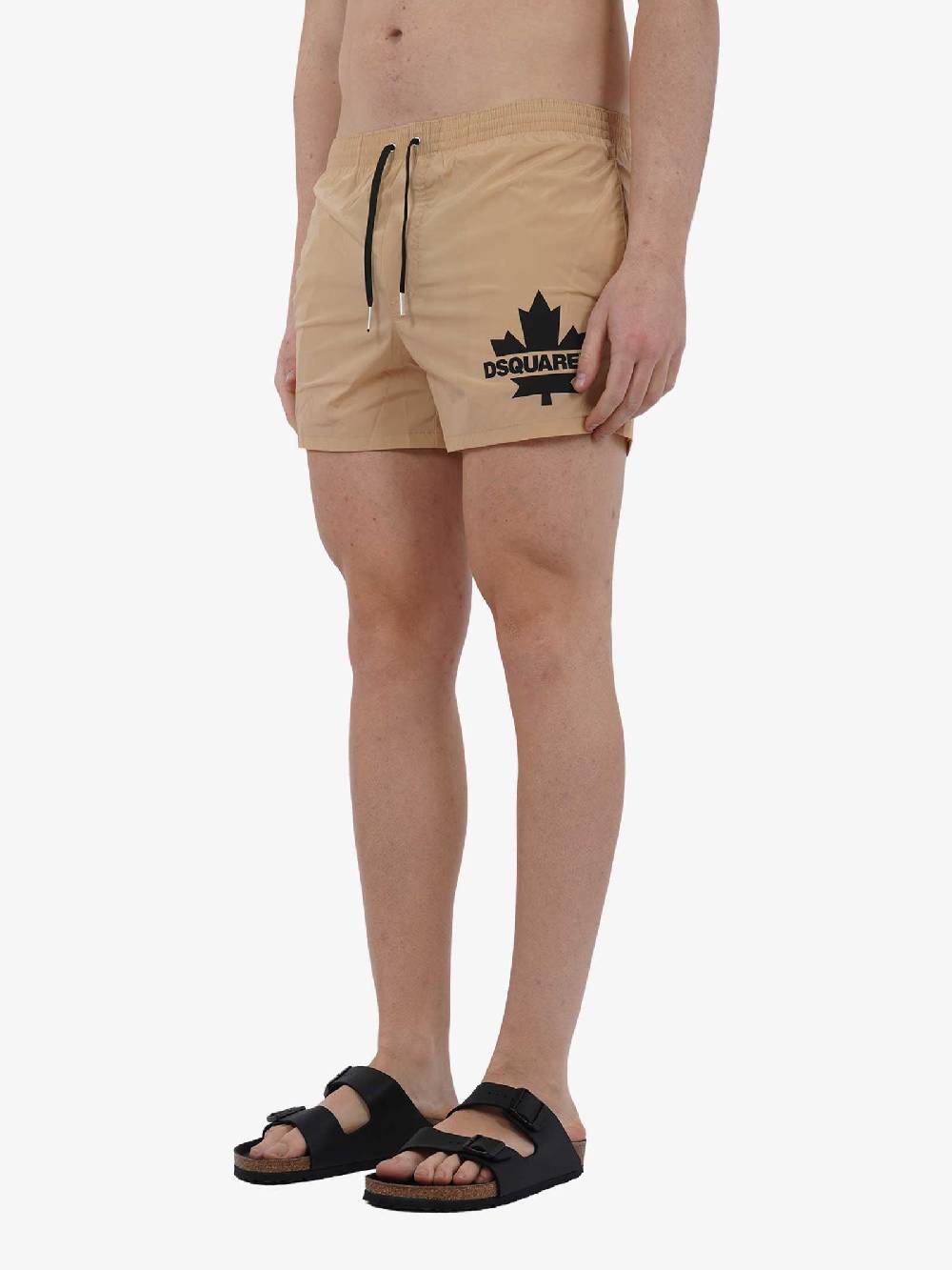 DSQUARED2 Costume Da Bagno LEAF Boxer Midi D7B5F5600 Uomo Beige