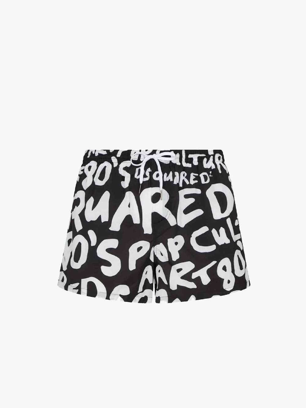 DSQUARED2 Costume da bagno POP 80'S boxer midi D7B645580 uomo nero
