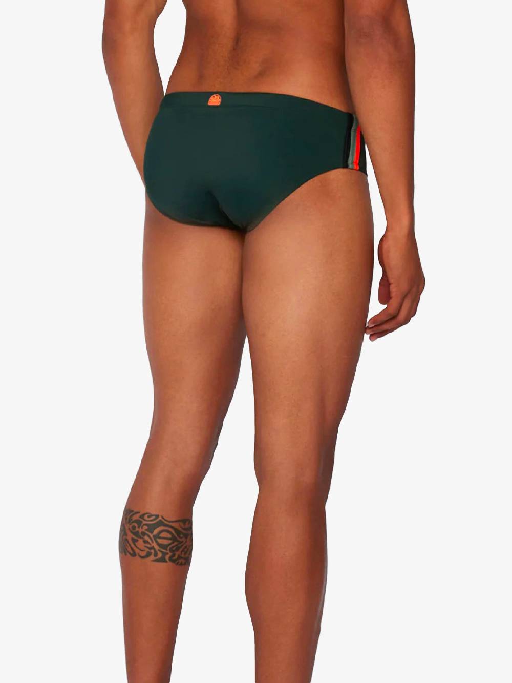 SUNDEK Costume Da Bagno Slip Uomo Verde Bande Laterali