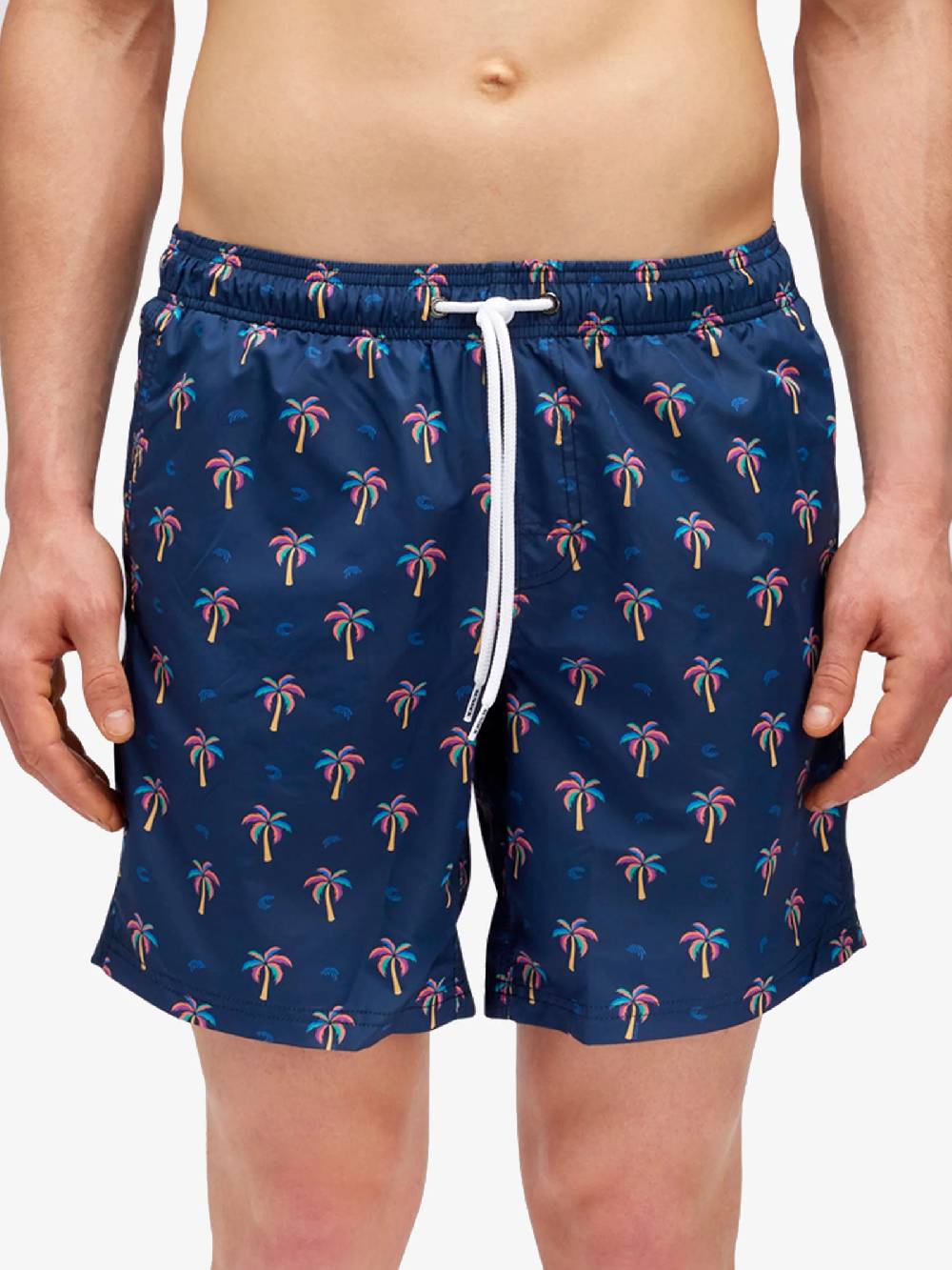 SUNDEK Costume Da Bagno Stampa Palme In Poliy Riciclato M665BDRT48P Uomo Blu