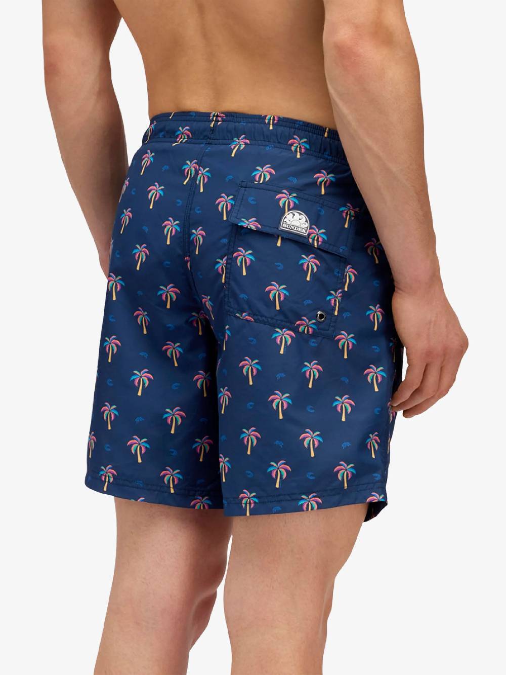 SUNDEK Costume Da Bagno Stampa Palme In Poliy Riciclato M665BDRT48P Uomo Blu