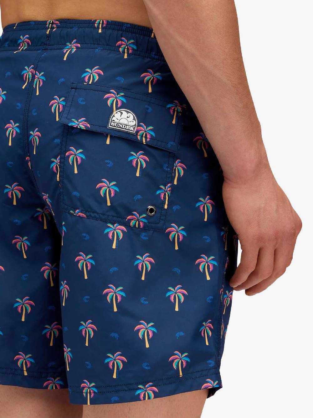 SUNDEK Costume Da Bagno Stampa Palme In Poliy Riciclato M665BDRT48P Uomo Blu