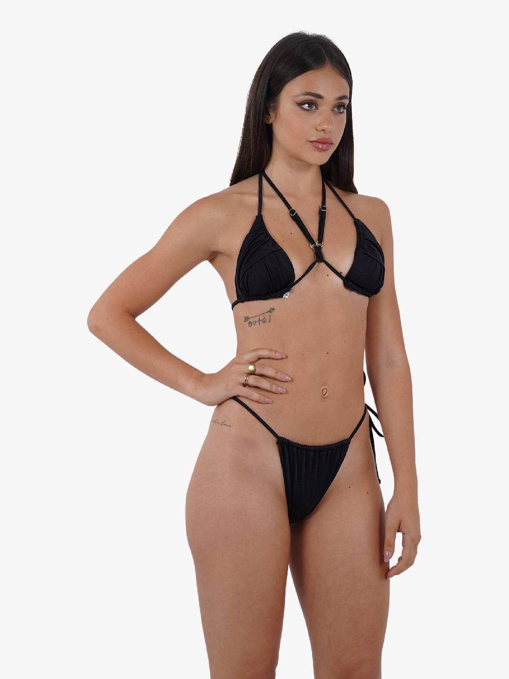 COTAZUR Costume Da Bagno Triangolo Drappeggio CTZ01358 Donna Nero