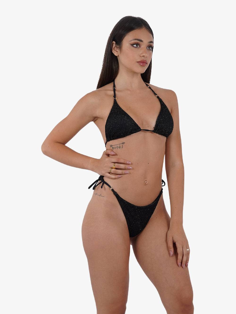 COTAZUR Costume Da Bagno Triangolo Microrete CTZ01424 Donna Nero