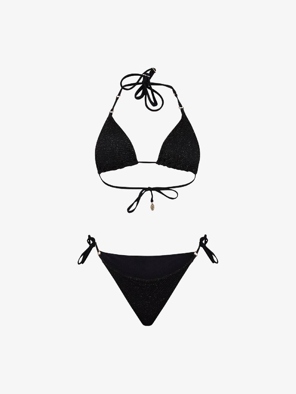 COTAZUR Costume Da Bagno Triangolo Microrete CTZ01424 Donna Nero