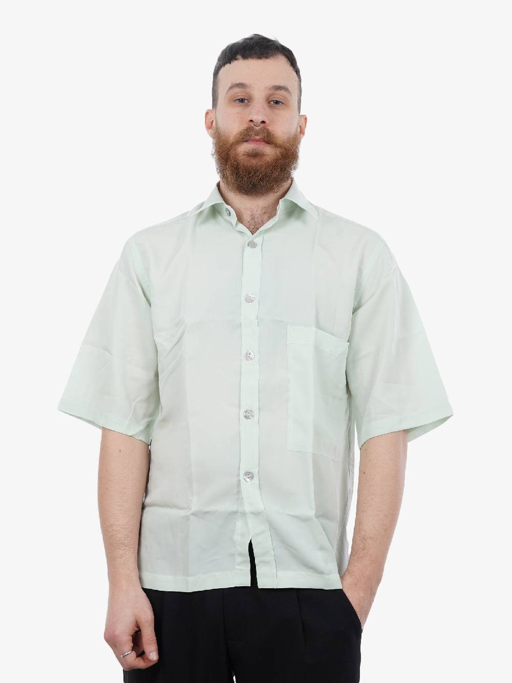 COSTUMEIN Camicia Stefano Uomo In Lyocell Verde