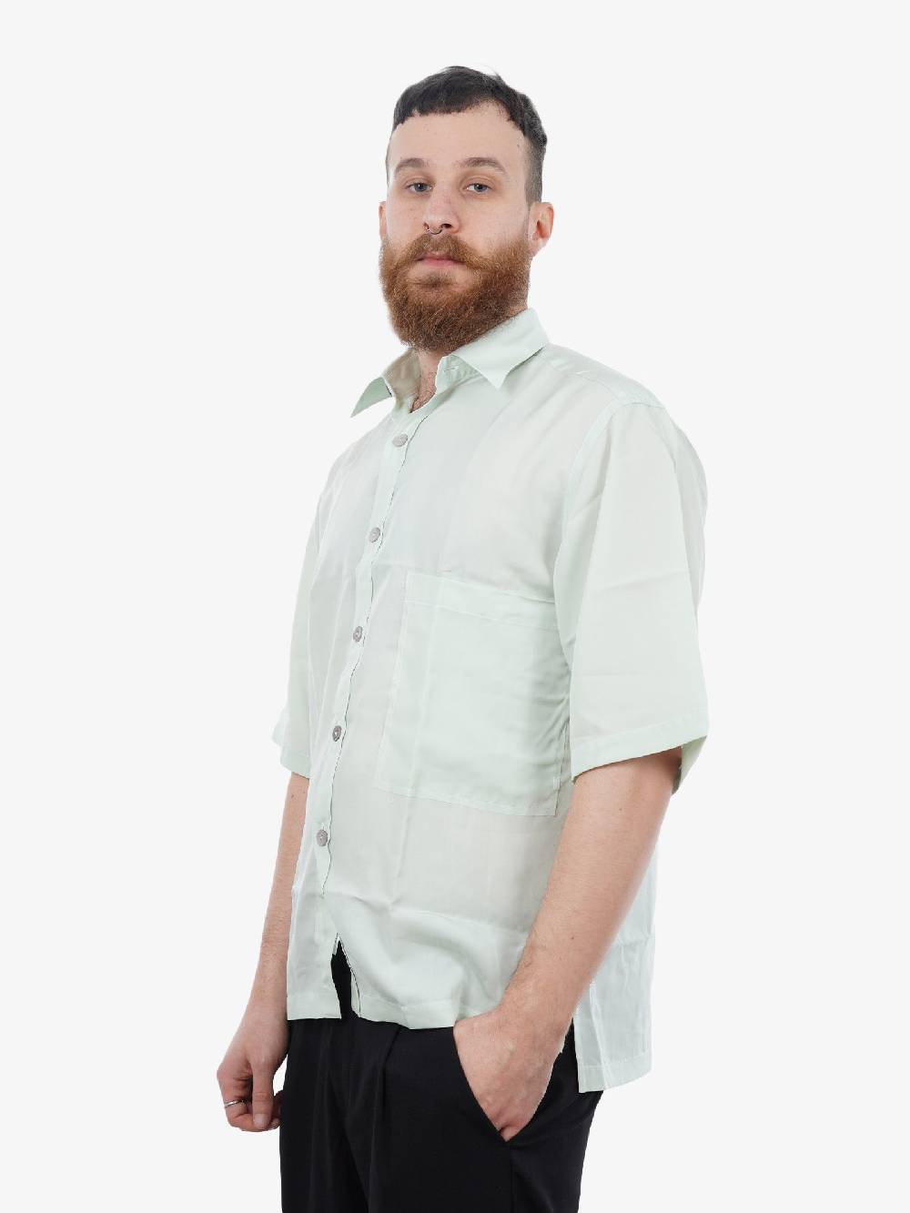 COSTUMEIN Camicia Stefano Uomo In Lyocell Verde