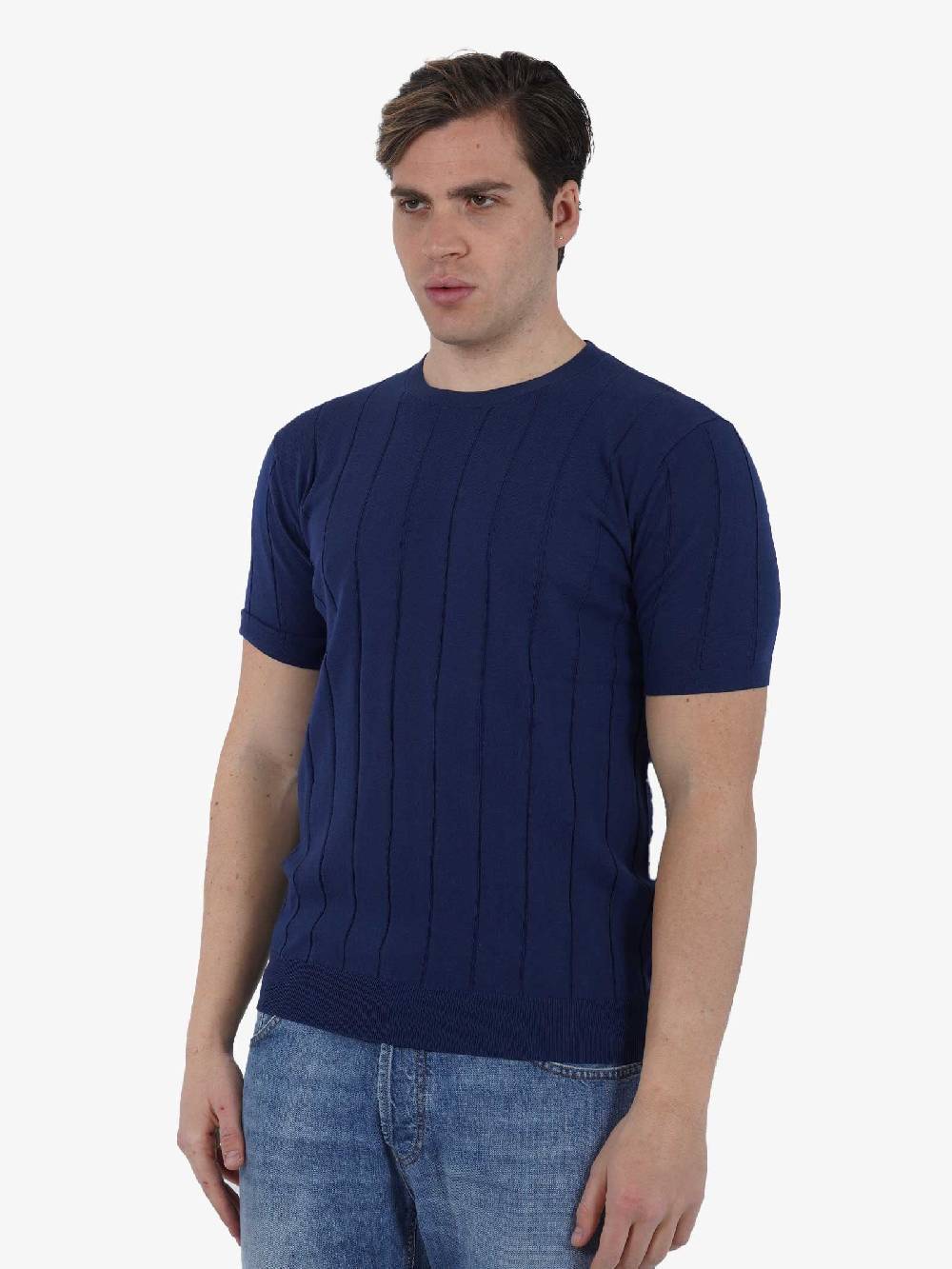 DIKTAT Maglia G/C M/M DK67016 Uomo Cotone Blu
