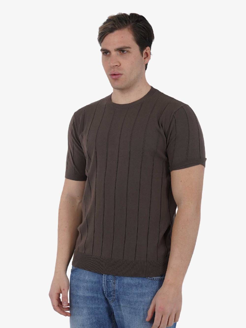 DIKTAT Maglia G/C M/M DK67016 Uomo Cotone Marrone