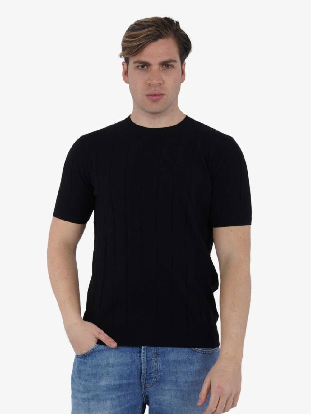 DIKTAT Maglia G/C M/M DK67016 Uomo Cotone Nero