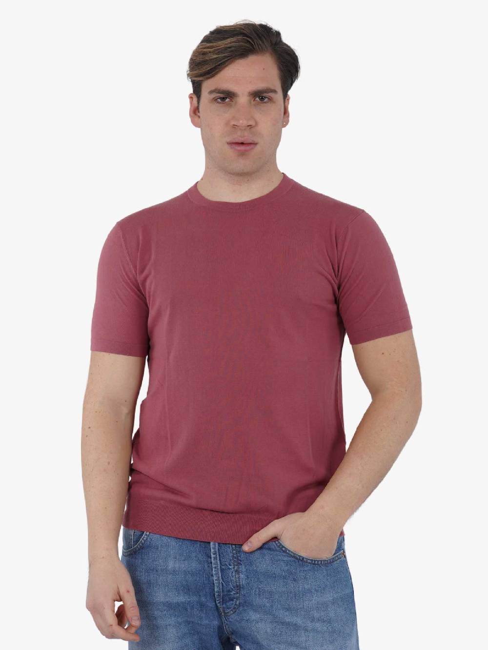 DIKTAT Maglia G/C M/M DK67034 Uomo Cotone Rosa