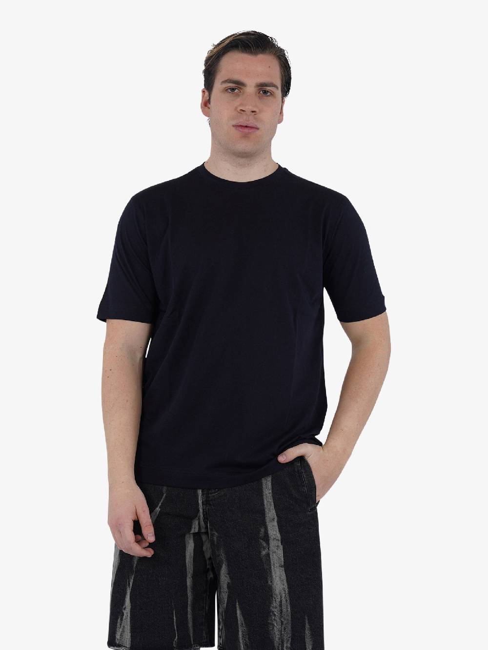 DIKTAT Maglia SUPIMA DK67103 uomo cotone blu