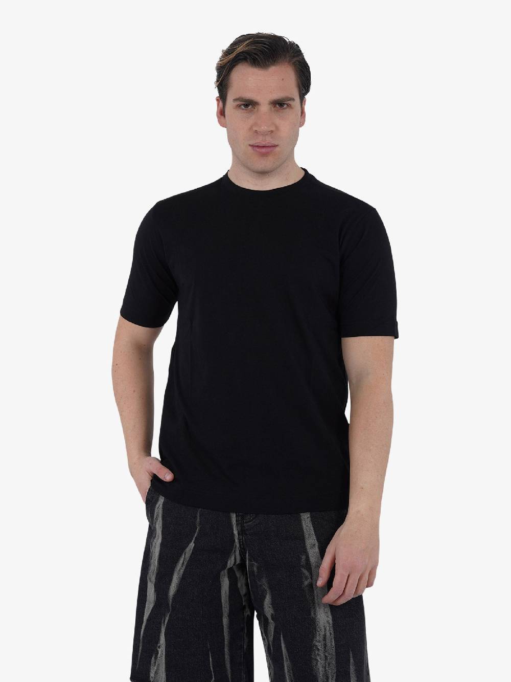 DIKTAT Maglia SUPIMA DK67103 Uomo Cotone Nero