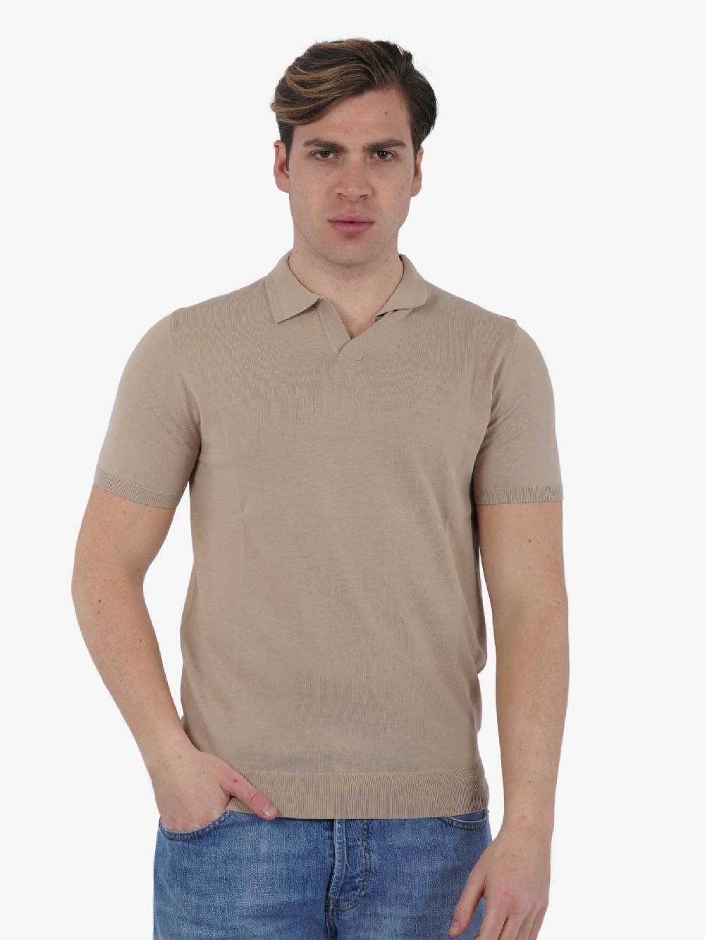 DIKTAT Polo P/L M/M DK67008 Uomo Cotone Beige