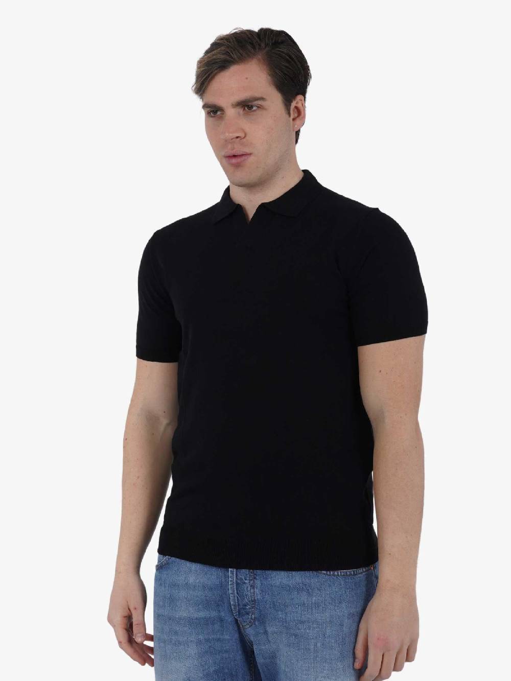 DIKTAT Polo P/L M/M DK67008 Uomo Cotone Nero