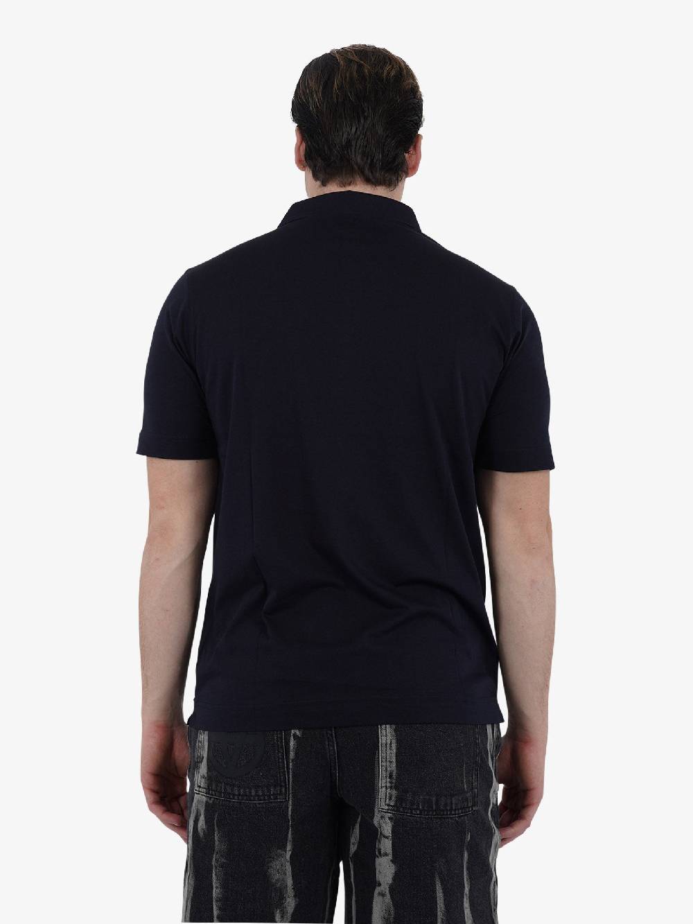 DIKTAT Polo SUPIMA DK67102 Uomo Cotone Blu