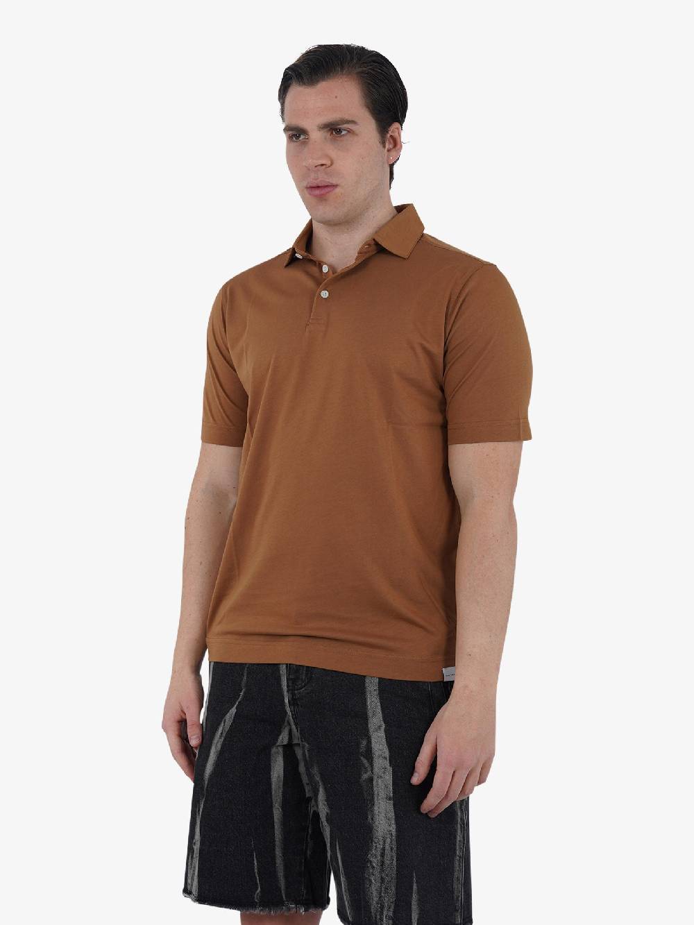 DIKTAT Polo SUPIMA DK67102 Uomo Cotone Marrone