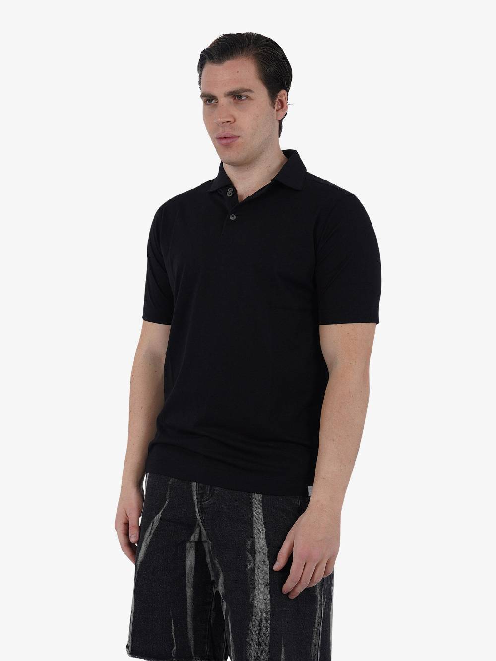 DIKTAT Polo SUPIMA DK67102 Uomo Cotone Nero
