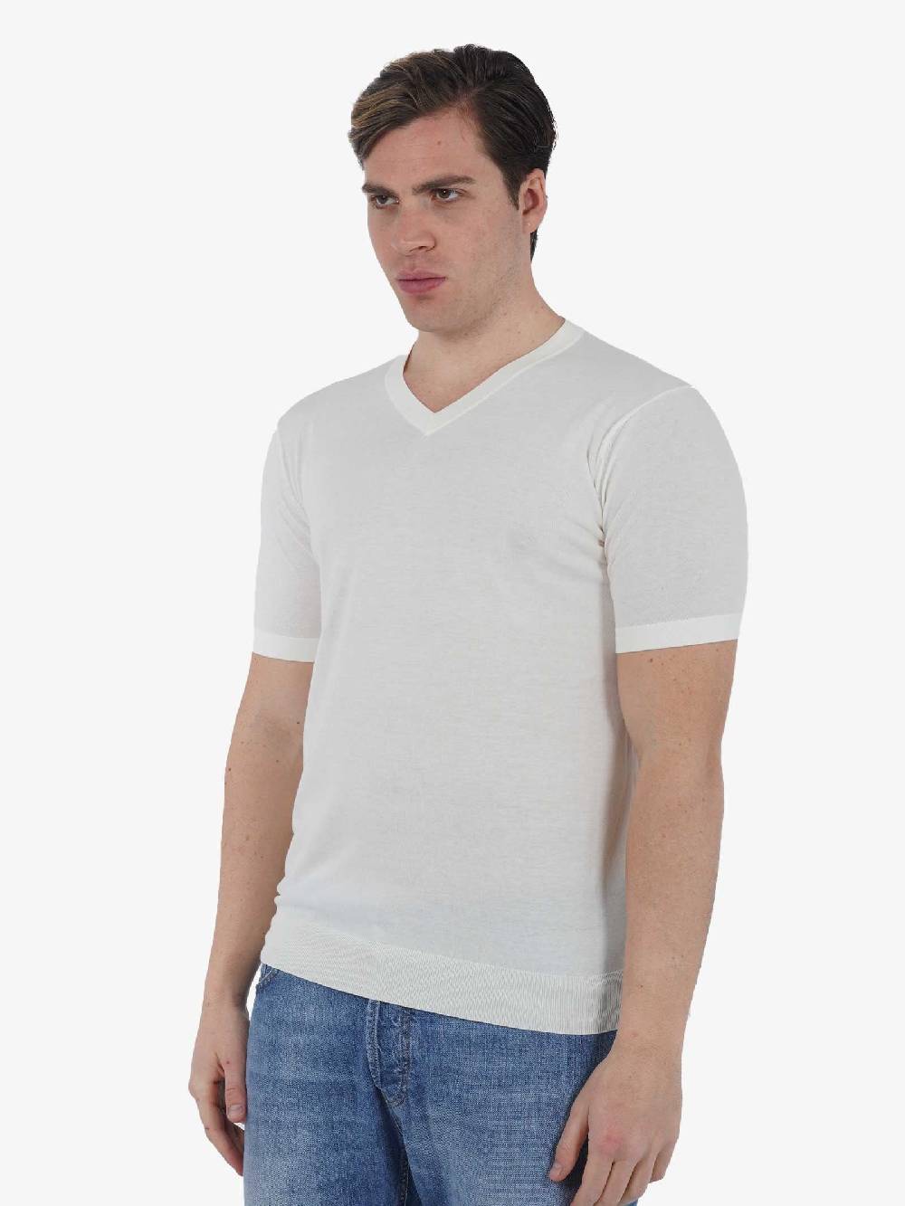 DIKTAT T-shirt S/V M/M DK67036 Uomo Cotone Panna